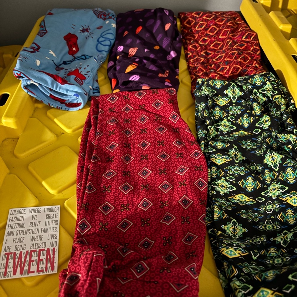 LuLaRoe Vibrant Leggings tween bundle 5 pairs new with tag